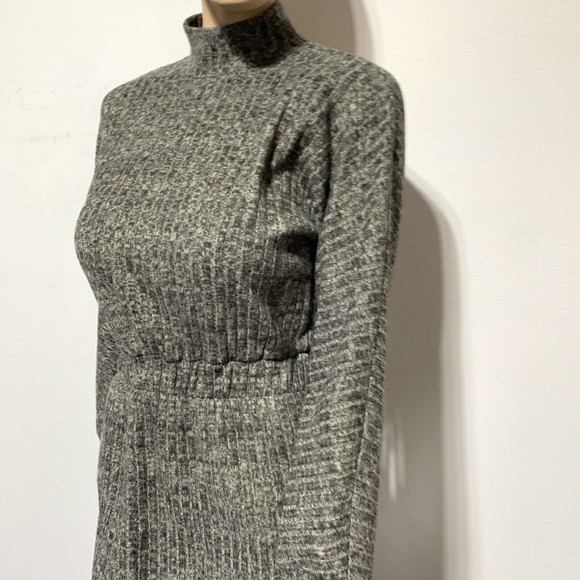 FLORET STUDIOS Sweater Dress Midi Ribbed Cutout Back Long Sleeve S SMALL NWT - Picture 8 of 13